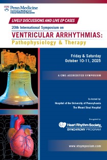 20th Annual International Symposium on Ventricular Arrhythmias:  Pathophysiology and Therapy Banner