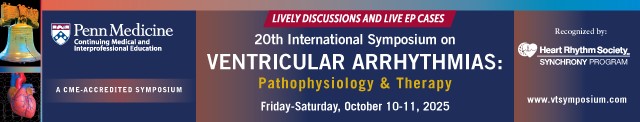 20th Annual International Symposium on Ventricular Arrhythmias:  Pathophysiology and Therapy Banner