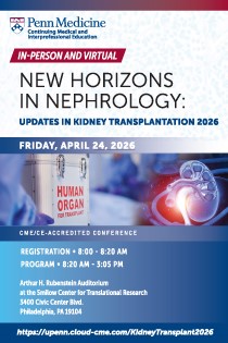 2026 New Horizons in Nephrology: Updates in Kidney Transplantation Banner