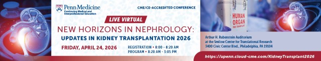 2026 New Horizons in Nephrology: Updates in Kidney Transplantation Banner