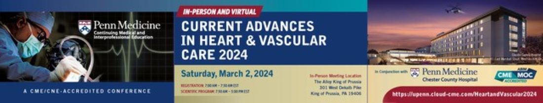 Current Advances in Heart and Vascular Care 2024 Banner
