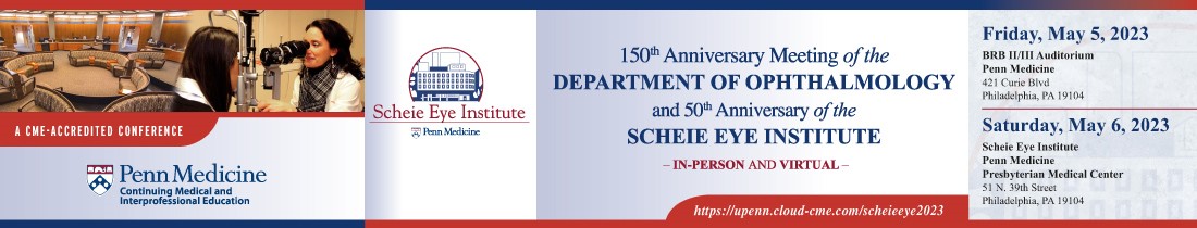 150th Anniversary Meeting/50th Anniversary of the Scheie Eye Institute Banner